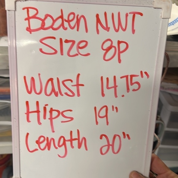 Boden NWT Navy British Tweed Pencil Skirt Size 8P - Picture 2 of 12